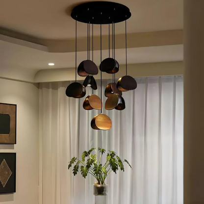 Pendelleuchte Holz warmes Licht für elegantes Wohndesign im Wohnzimmer