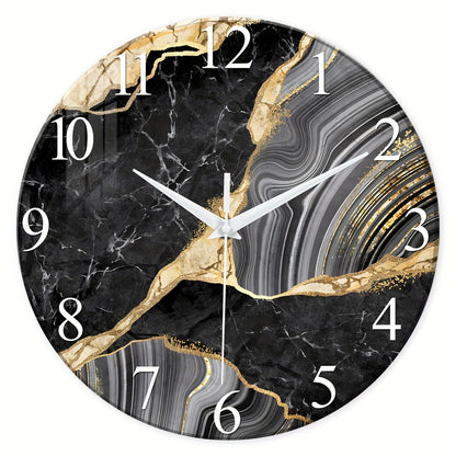 Stille Glas Wanduhr 30 cm für modernes Wohndesign im Büro und Zuhause