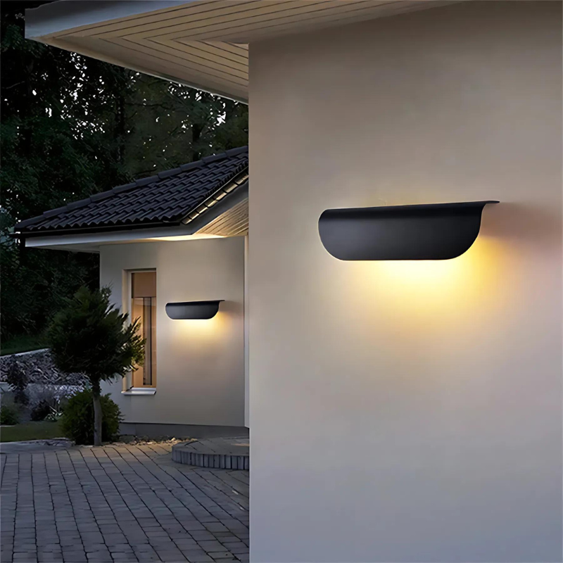 Wasserdichte LED-Wandleuchte für Garten und Terrasse, modern und energieeffizient