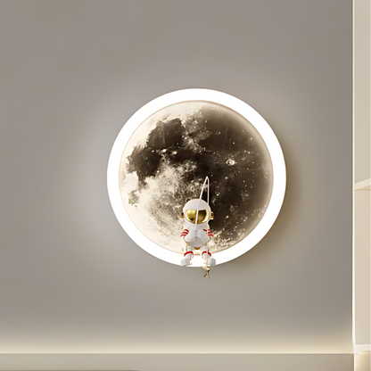 LED Wandleuchte Astronaut Mond für Kinderzimmer und Wohnräume