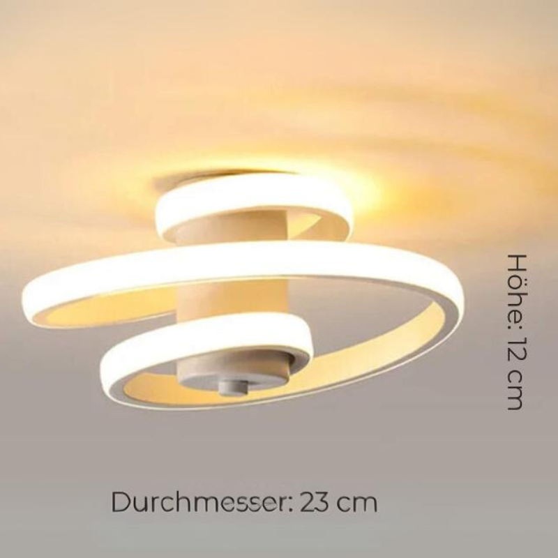 Spiral-LED-Deckenleuchte modern für Wohnräume und Büros, energieeffizient