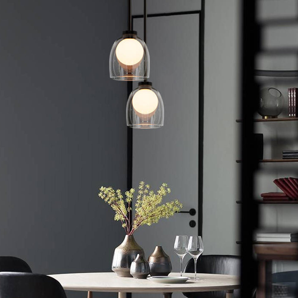 Glas Pendelleuchte modern für Wohnzimmer und Büro – stilvolle Beleuchtung