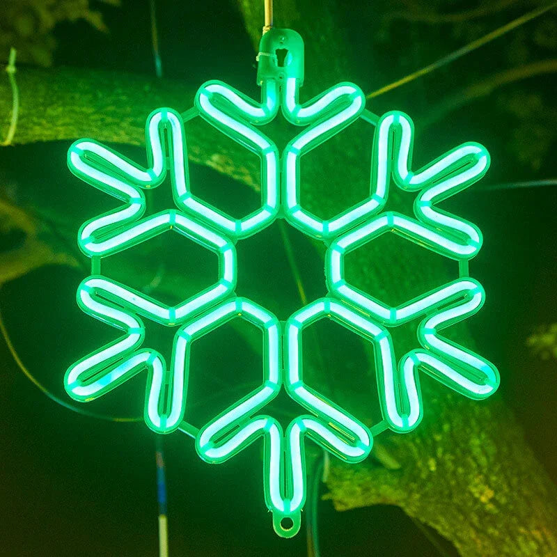 Wasserdichte LED-Schneeflockenlichter für festliche Winterdekoration zuhause