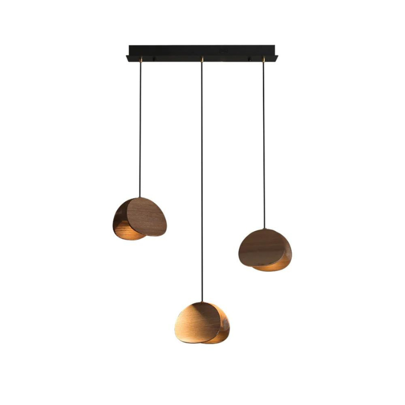 Pendelleuchte Holz warmes Licht für elegantes Wohndesign im Wohnzimmer