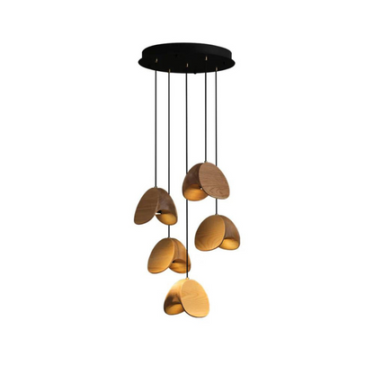 Pendelleuchte Holz warmes Licht für elegantes Wohndesign im Wohnzimmer