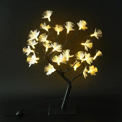 Bonsai-Lampe mit Rosen für stimmungsvolle Beleuchtung im Wohnbereich