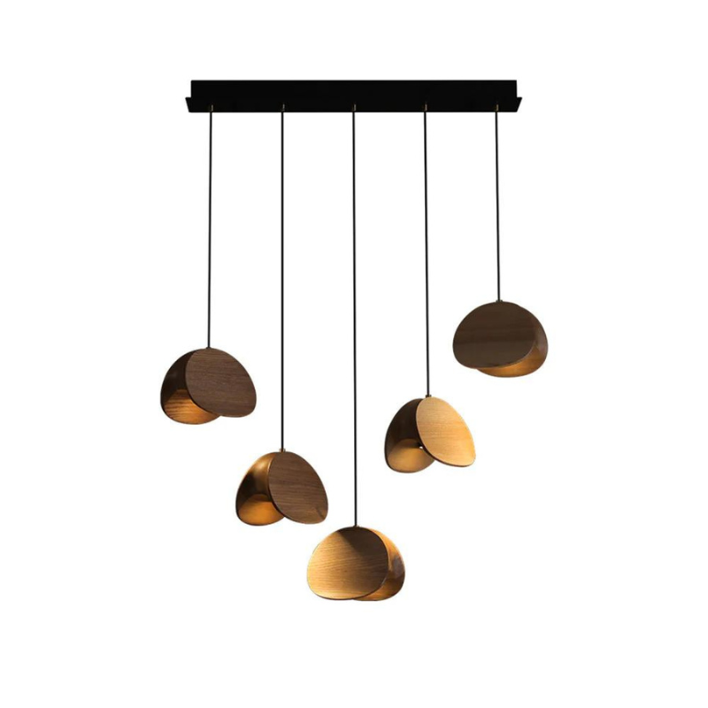 Pendelleuchte Holz warmes Licht für elegantes Wohndesign im Wohnzimmer