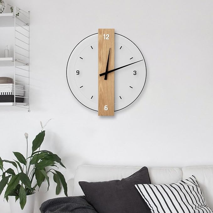 Moderne Wanduhr aus Holz für stilvolle Wohn- und Büroumgebungen