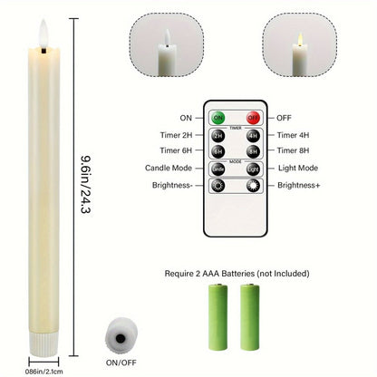 LED-Kerzen Set 6 Stück im Cone-Stil für stimmungsvolle Dekoration zuhause