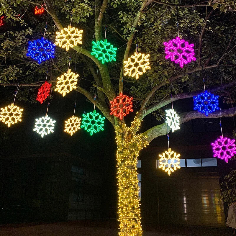 Wasserdichte LED-Schneeflockenlichter für festliche Weihnachtsdekoration