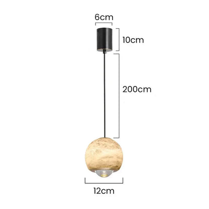 Marmor Pendelleuchte für elegantes Wohndesign im nordischen Stil