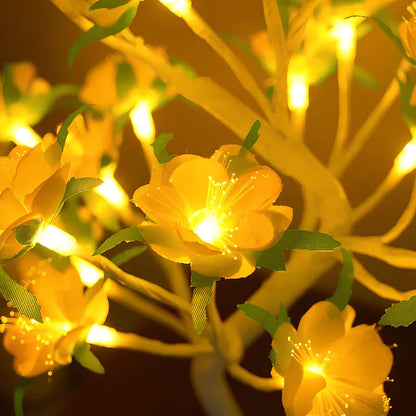 Baum Tischlampe aus Holz für gemütliche Beleuchtung im Wohnbereich