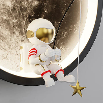 LED Wandleuchte Astronaut Mond für Kinderzimmer und Wohnräume