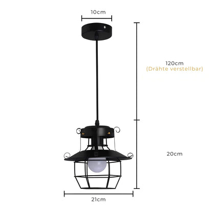 Industrielle Pendelleuchte Metall Käfig Design für Wohnzimmer und Büro