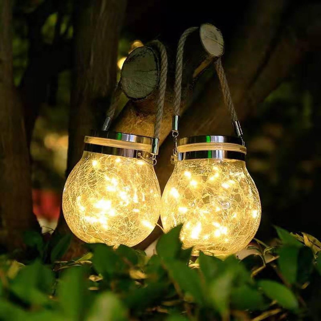 Nachhaltige Solar-Glasleuchte für Garten und Terrasse – umweltfreundlich und stilvoll