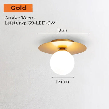 Deckenleuchte Gold LED Kugel Design für modernes Wohnen und Büro